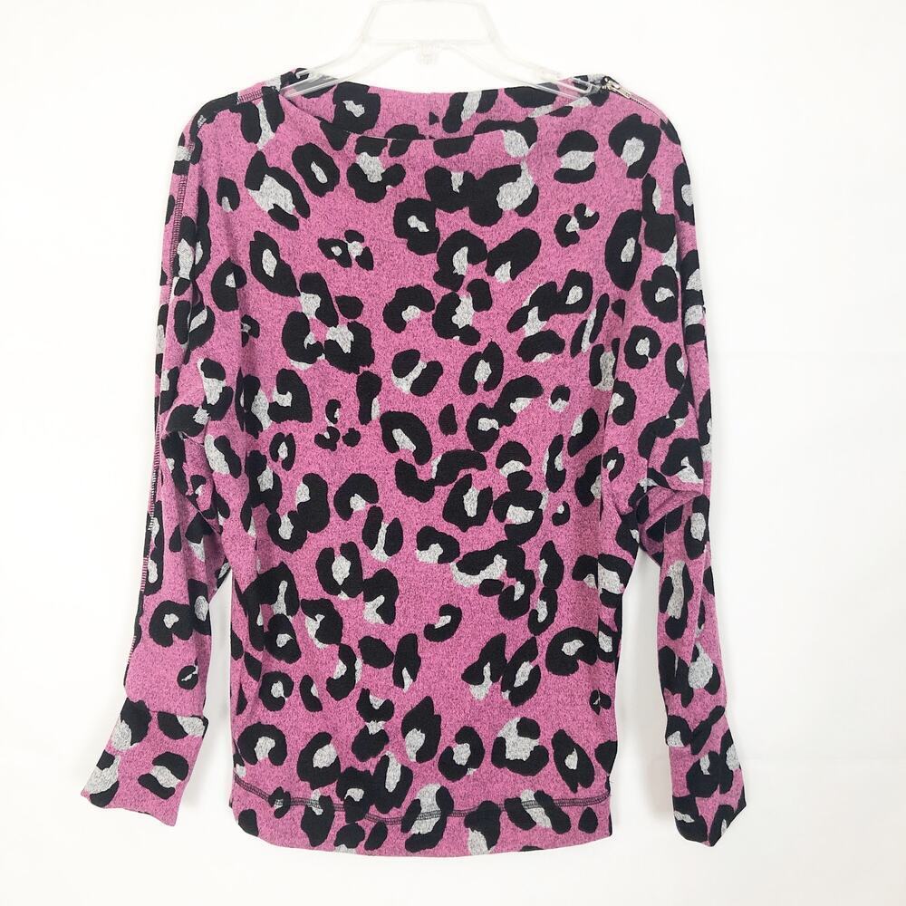 White Birch Animal Print Dolman Sleeve Sweater